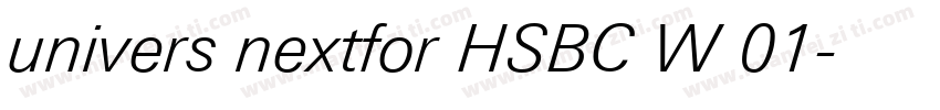 univers nextfor HSBC W 01字体转换